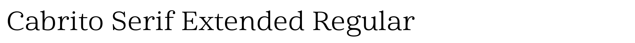 Cabrito Serif Extended Regular image